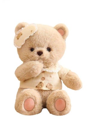 Soft 40cm Plush Bear Toy, Durable Fuzzy Stuffed Animal With Eyepatch, Perfect Bedtime Buddy For Children, Great Present For Kids And Grown-Ups - view 4